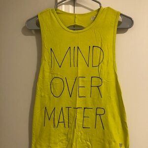 Forever 21 Bright Yellow Tank Top with Motivational Print